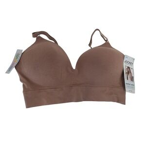 Jockey Seamfree Smooth Tshirt Bralette, Color: Almond Light Beige, Size: XL